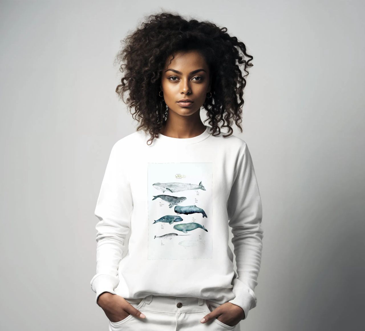 Whale Types felpa da Isabelle Vandeplassche