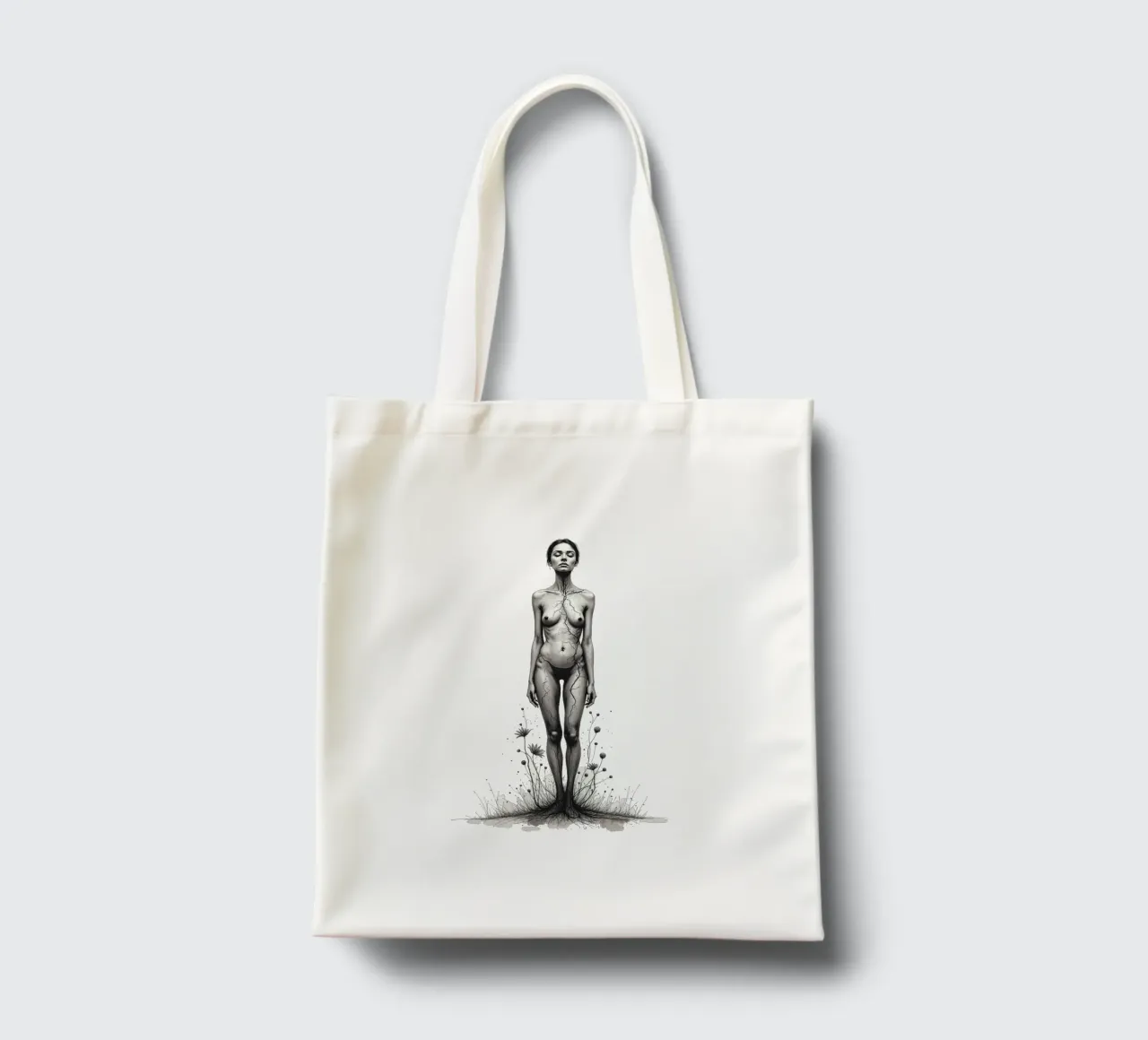 Le vene della Terra borsa in juta da Dustlight Atelier