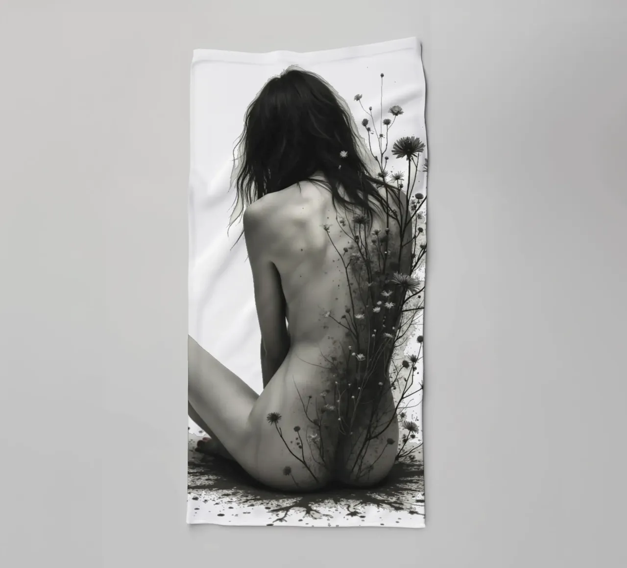 Indietro Dove crescono i fiori asciugamano da bagno da Dustlight Atelier