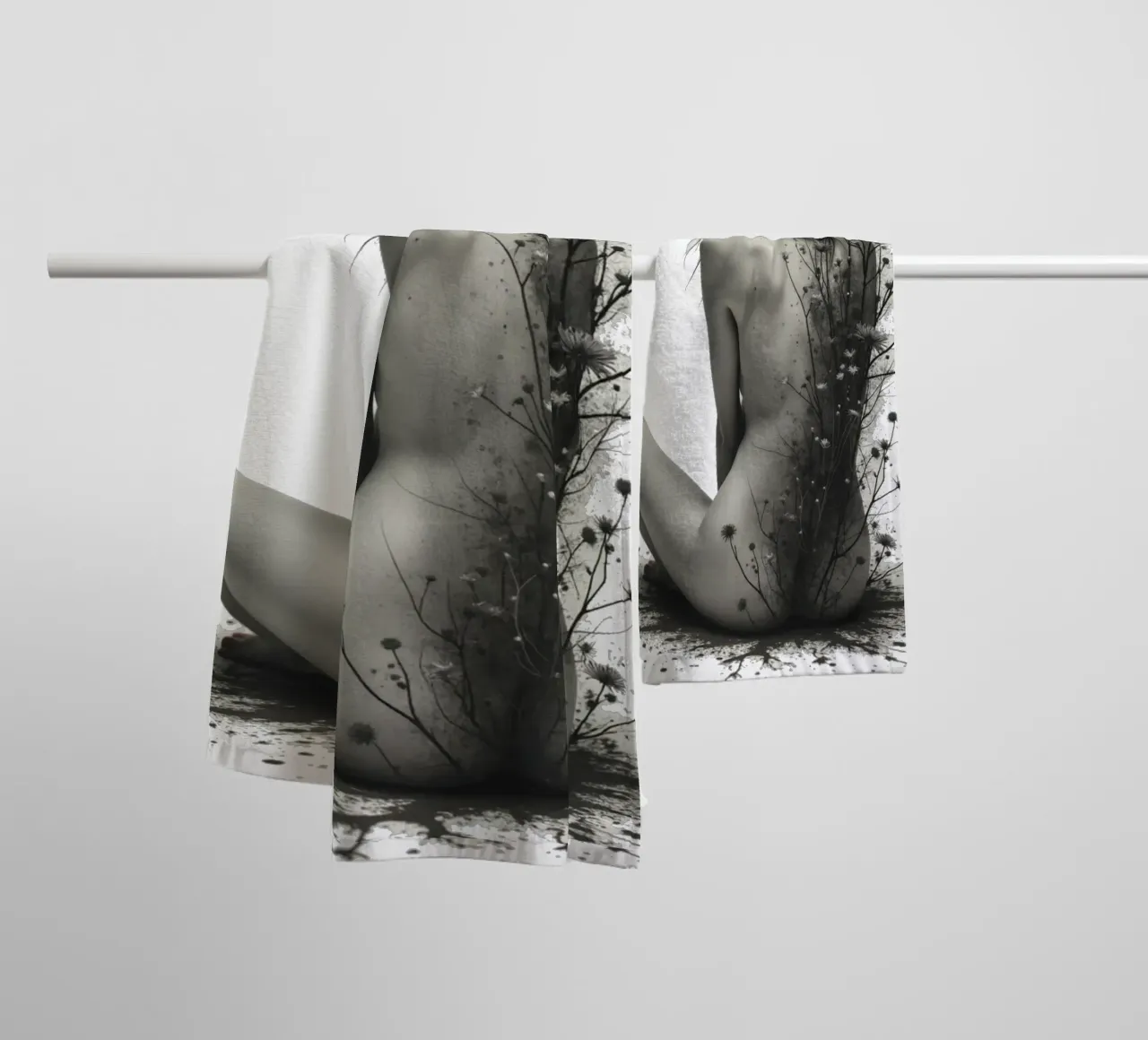 Indietro Dove crescono i fiori asciugamano da bagno da Dustlight Atelier