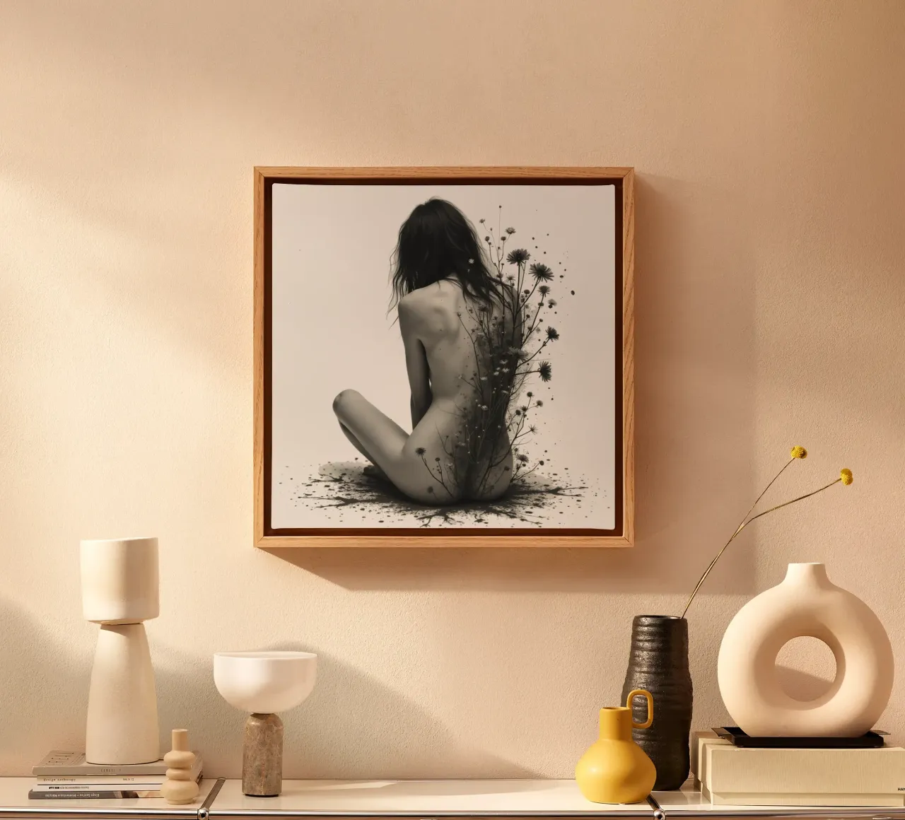 Indietro Dove crescono i fiori tela con Cornice a cassetta da Dustlight Atelier