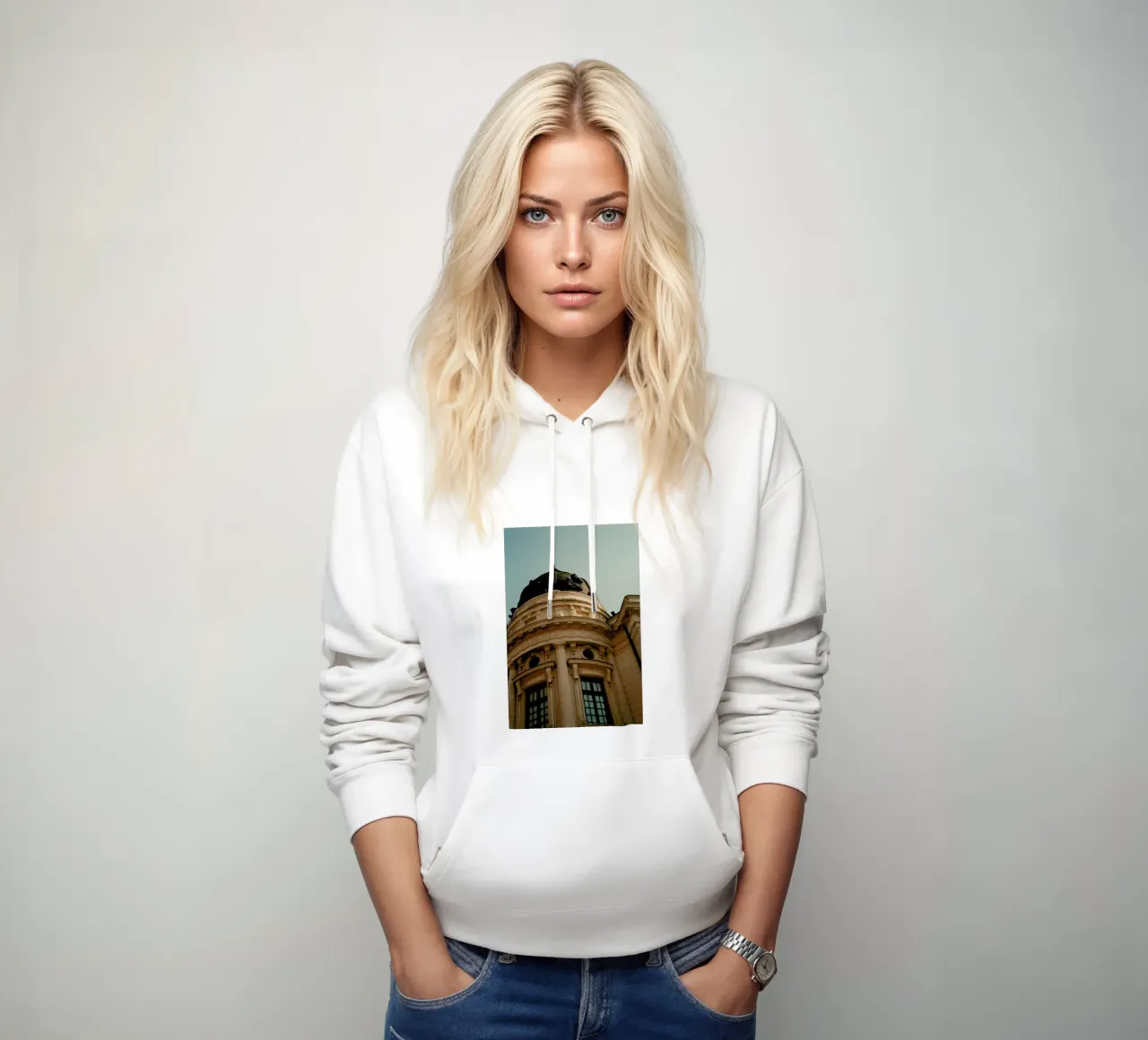 Analog Series Architecture In Bucharest hoodie by Sebastian Hilgetag