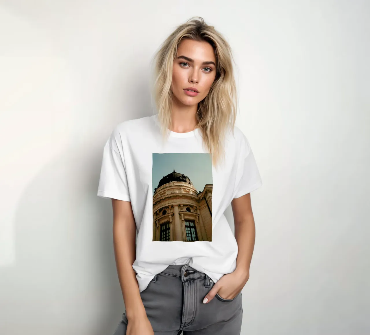 Analog Series Architecture In Bucharest T-Shirt von Sebastian Hilgetag