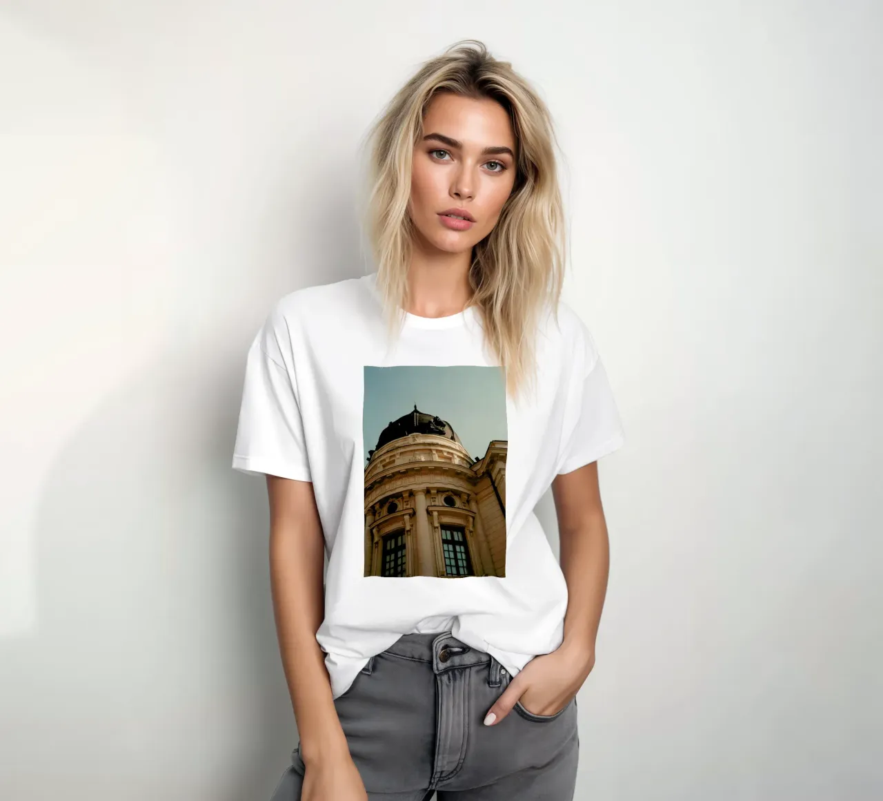 Analog Series Architecture In Bucharest t-shirt by Sebastian Hilgetag