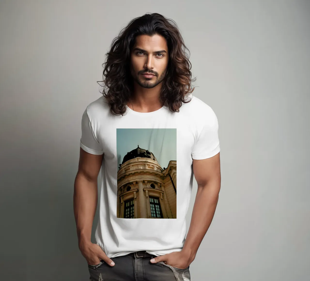 Analog Series Architecture In Bucharest T-Shirt von Sebastian Hilgetag
