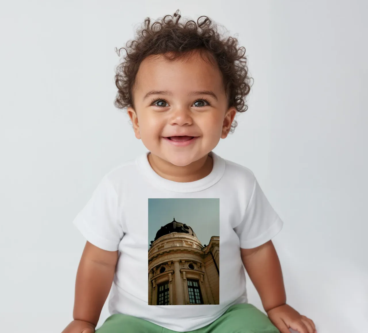 Analog Series Architecture In Bucharest baby t-shirt by Sebastian Hilgetag