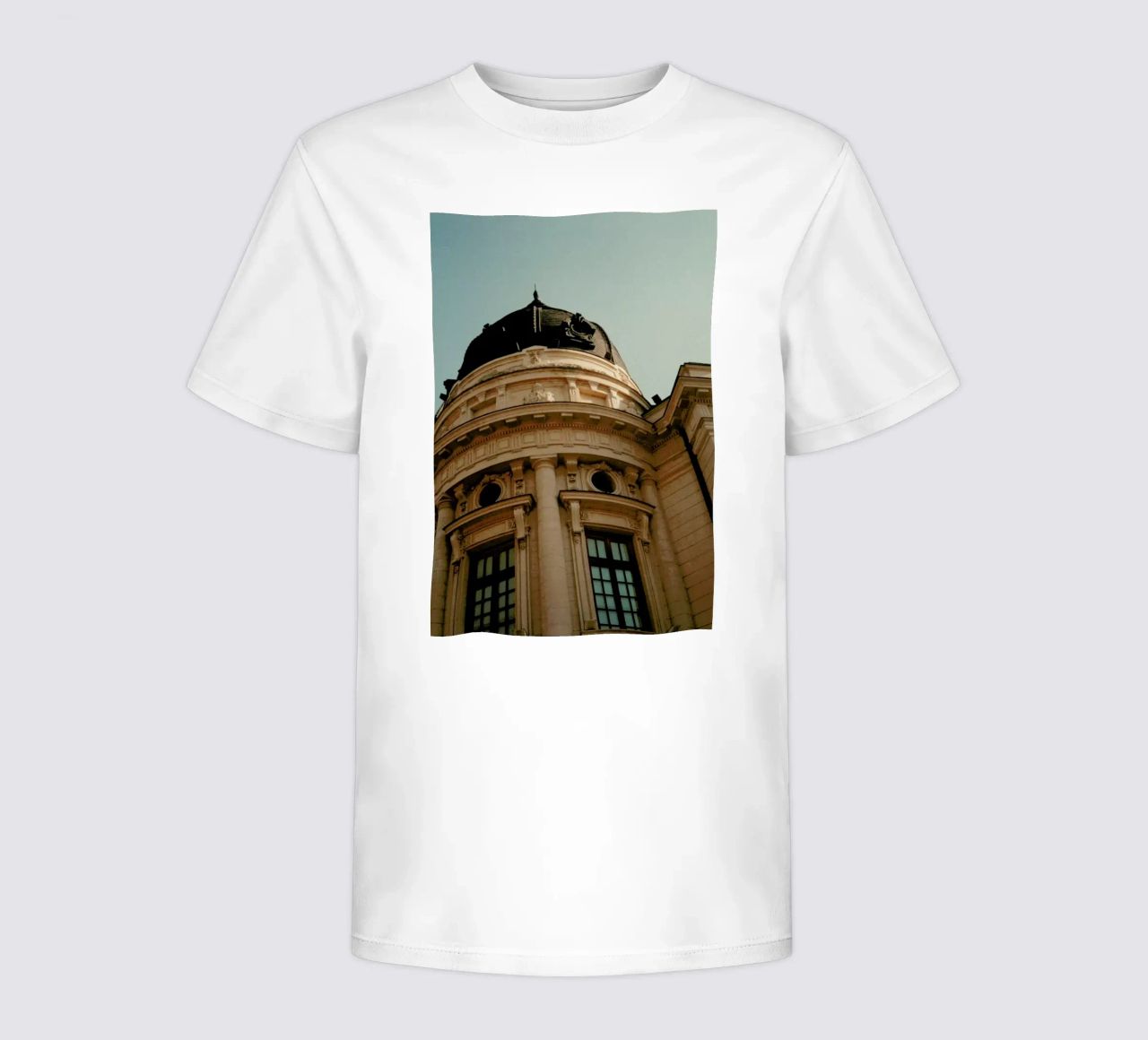 Analog Series Architecture In Bucharest t-shirt bambini da Sebastian Hilgetag
