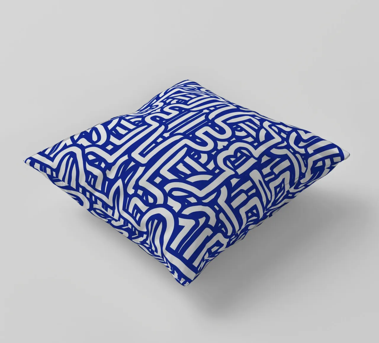 Simmetria del loop blu cuscino da Little Dean