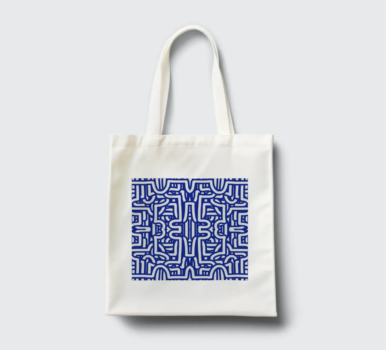 Simmetria del loop blu borsa in juta da Little Dean