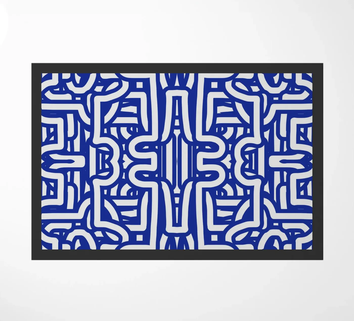 Blauwe lus symmetrie deurmat van Little Dean