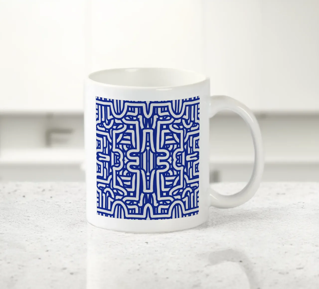 Simmetria del loop blu tazza in ceramica da Little Dean