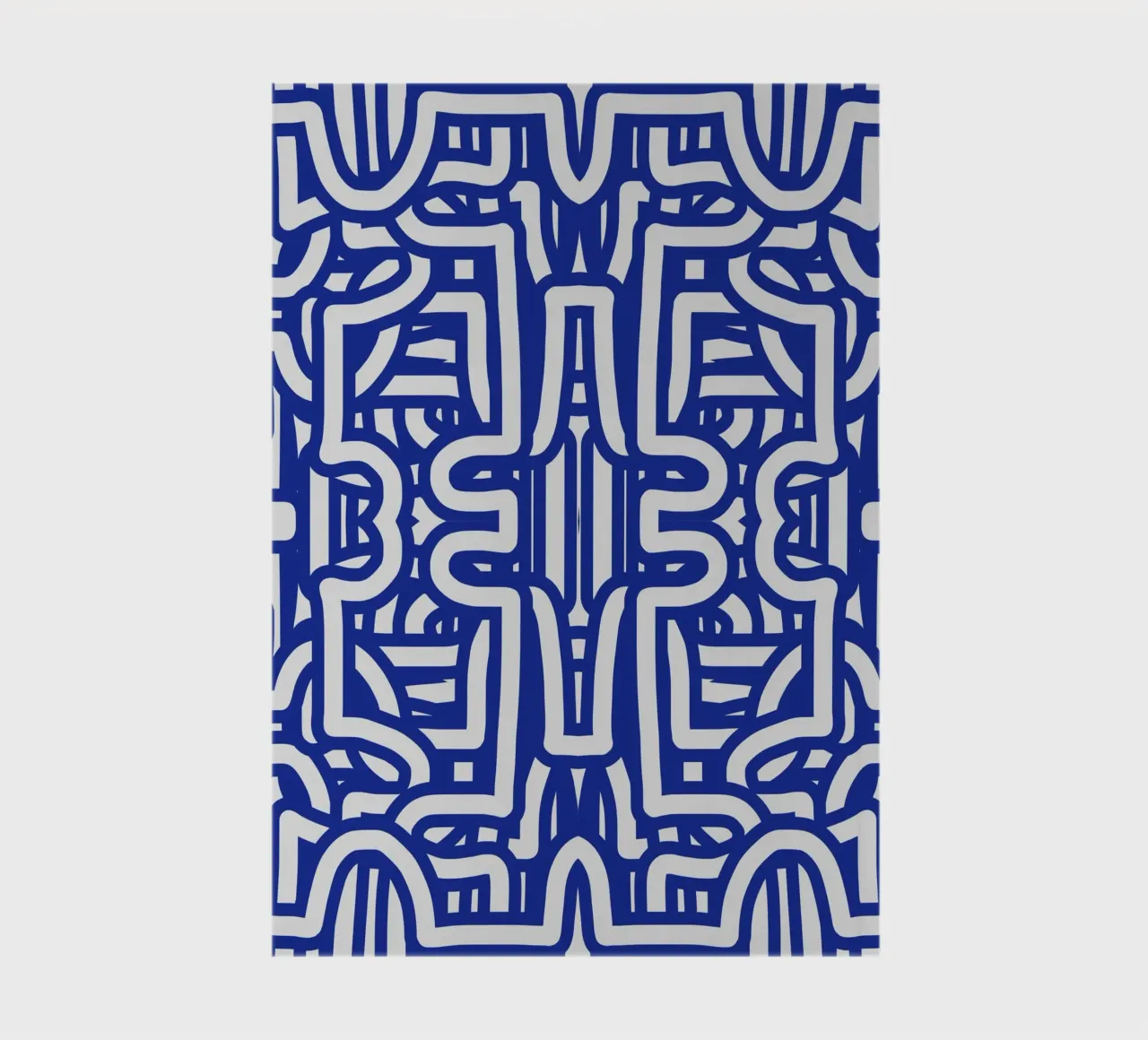 Blue loop symmetry notebook by Little Dean
