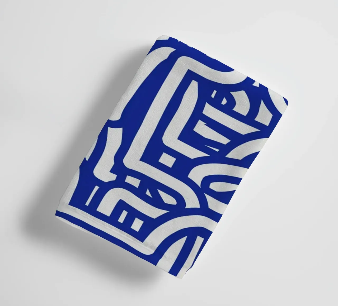 Blue loop symmetry towel by Little Dean