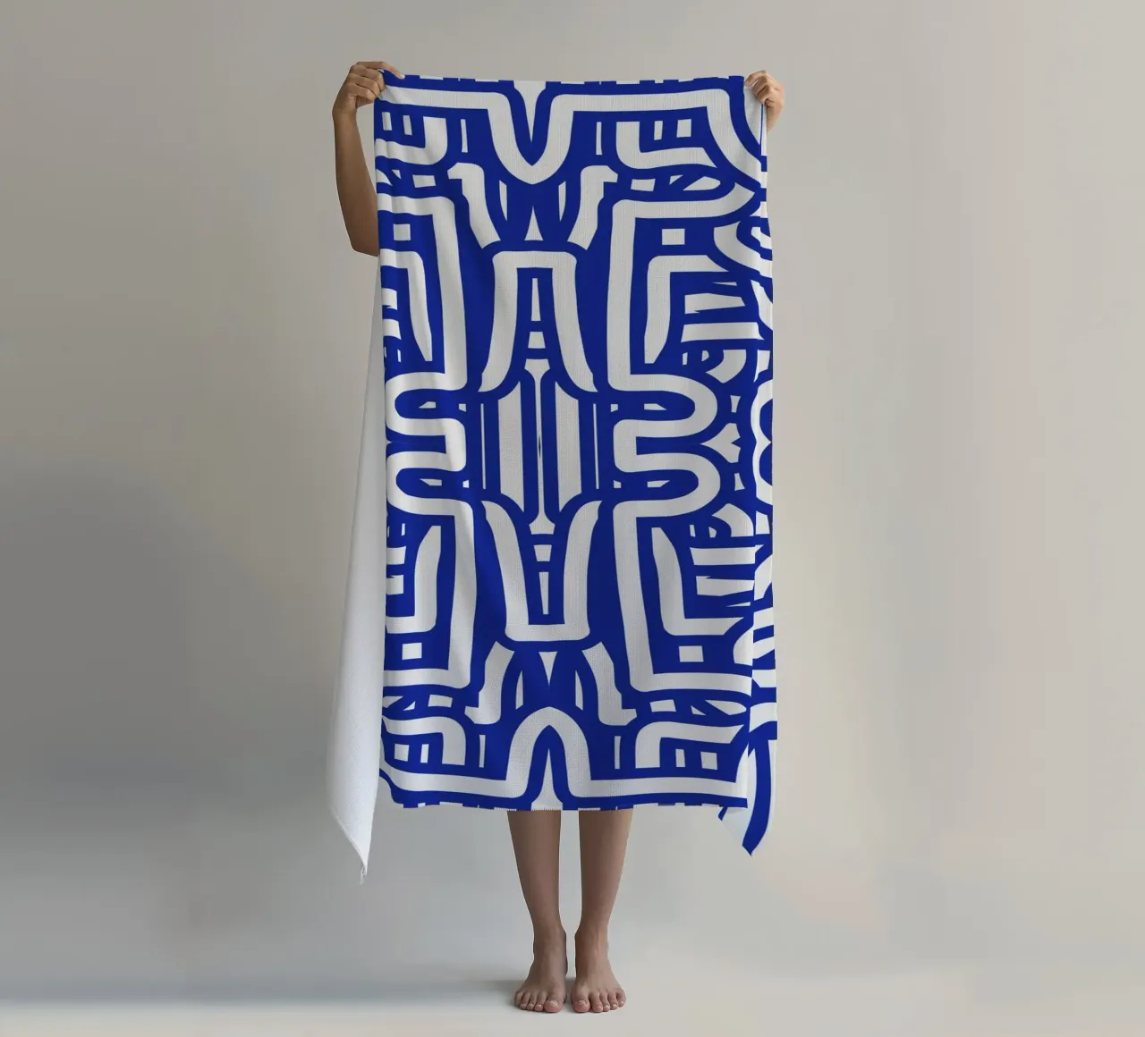 Simmetria del loop blu telo mare da Little Dean