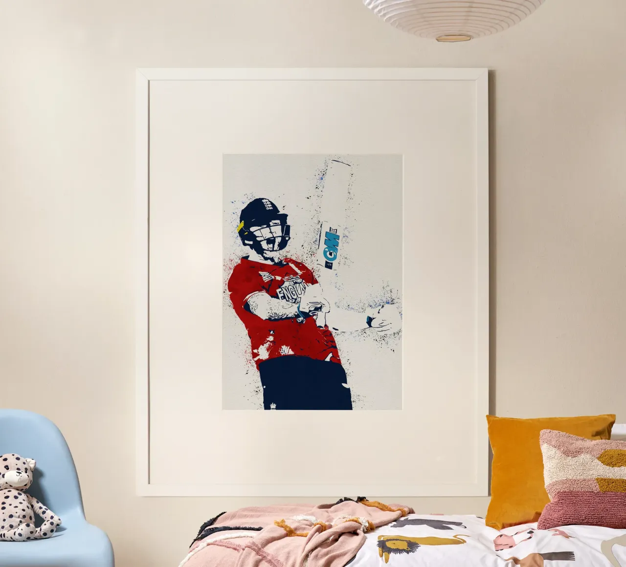 Ben Stokes poster con telaio in alluminio da tenten
