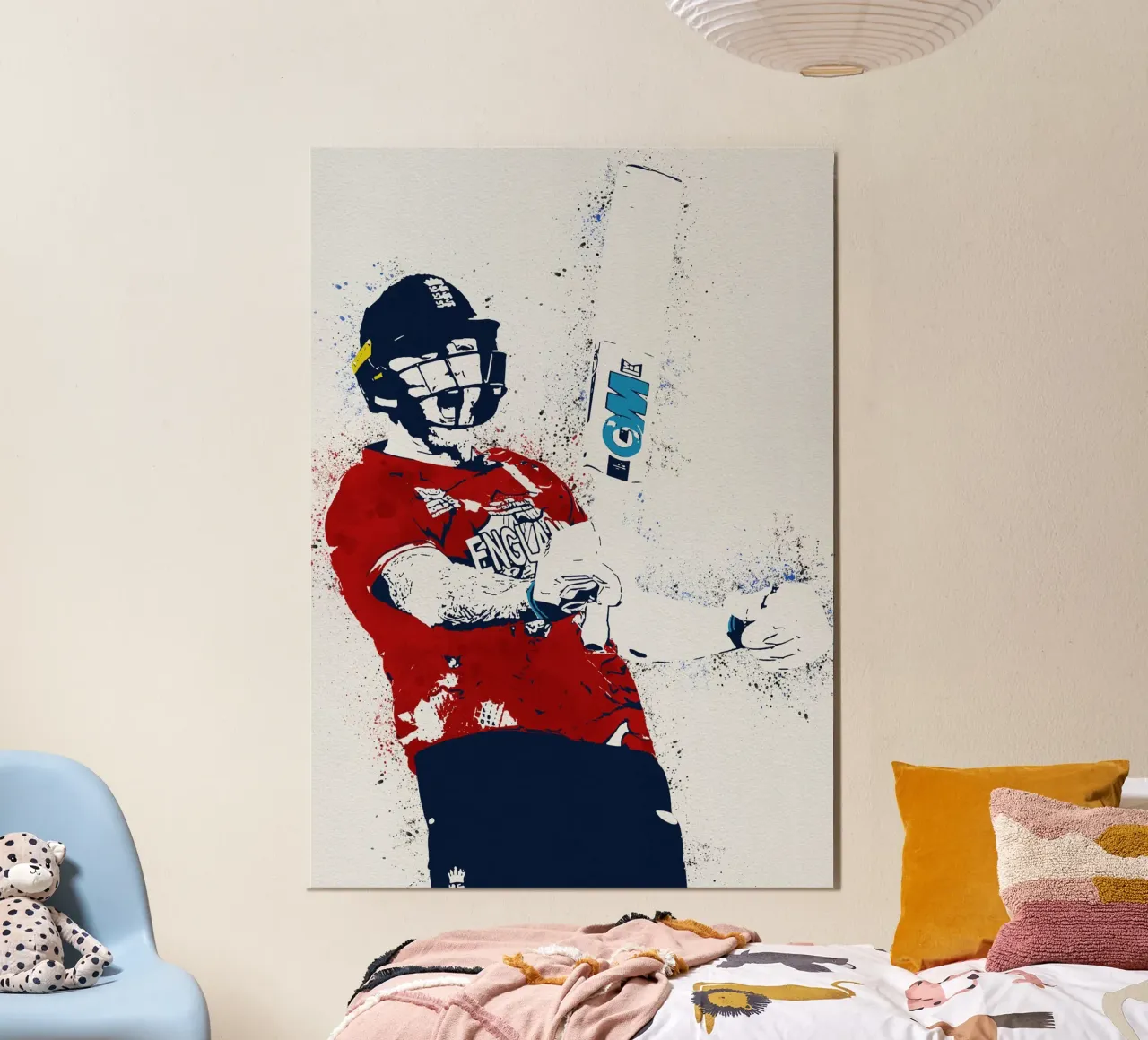 Ben Stokes poster con telaio in alluminio da tenten