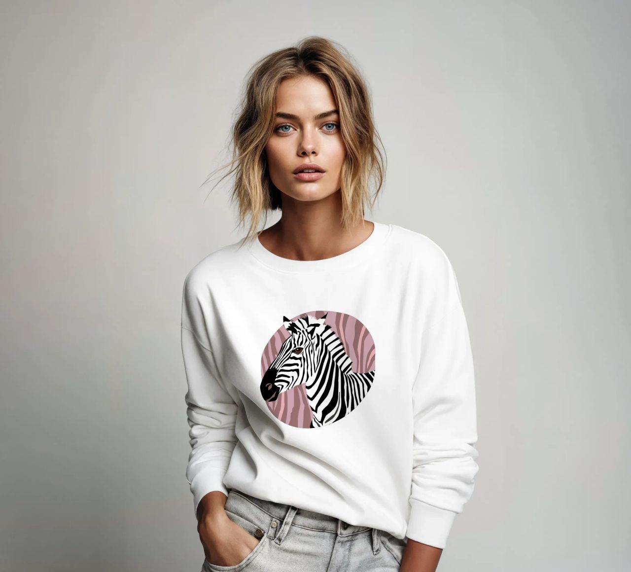 Zebra Vibes. Wild Life. sudadera de CalliLetters