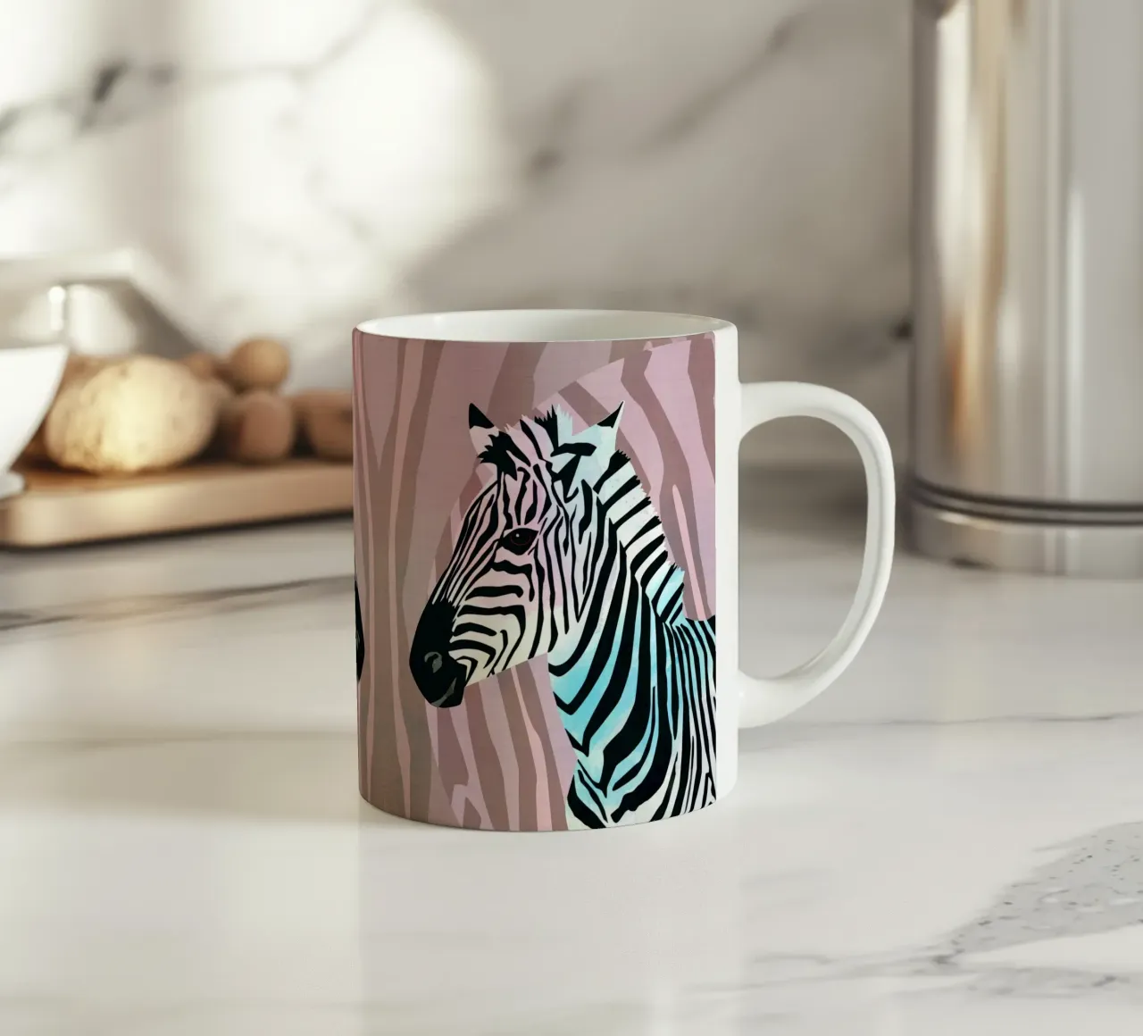 Zebra Vibes. Wild Life. taza de cerámica de CalliLetters