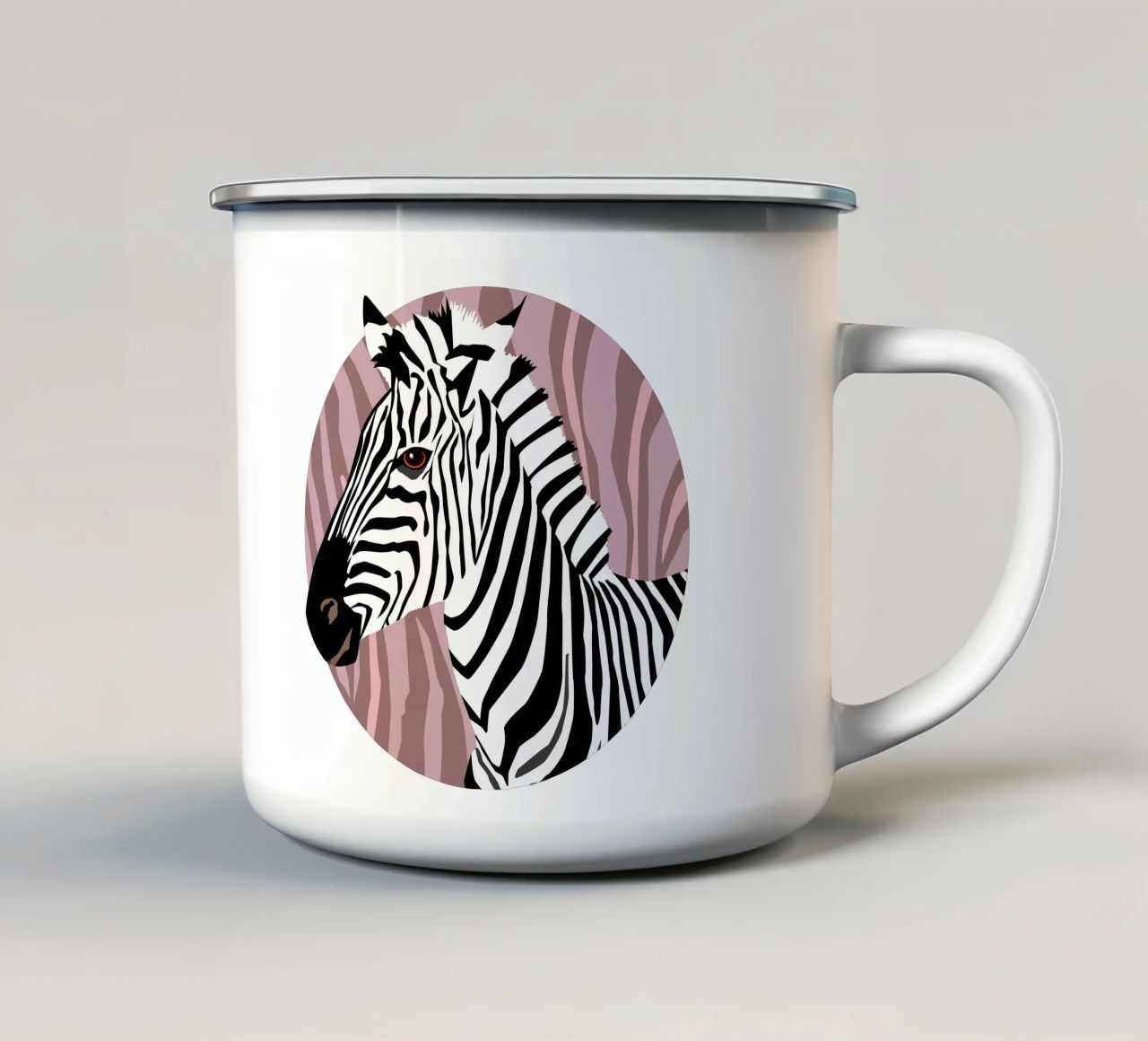 Zebra Vibes. Wild Life. tazza in smalto da CalliLetters