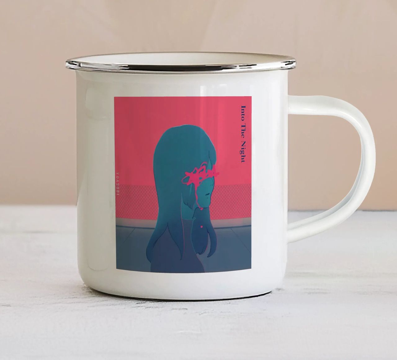 YOASOBI Nella notte tazza in smalto da Natasha Shop