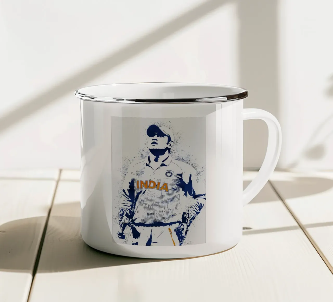 MS Dhoni tazza in smalto da tenten