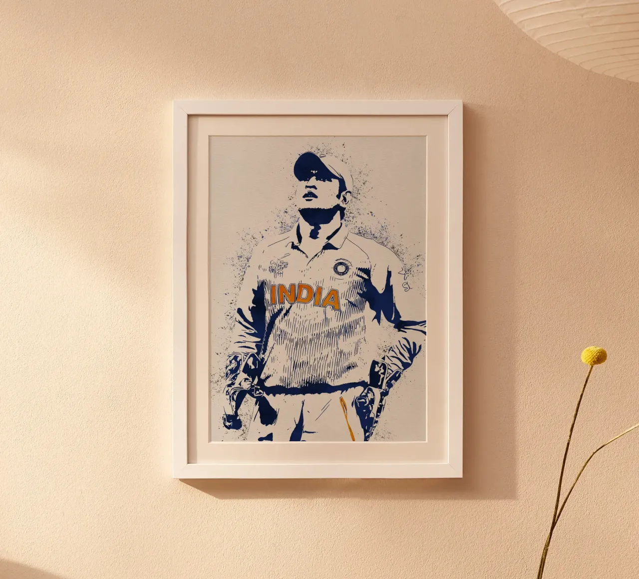 MS Dhoni poster con telaio in alluminio da tenten