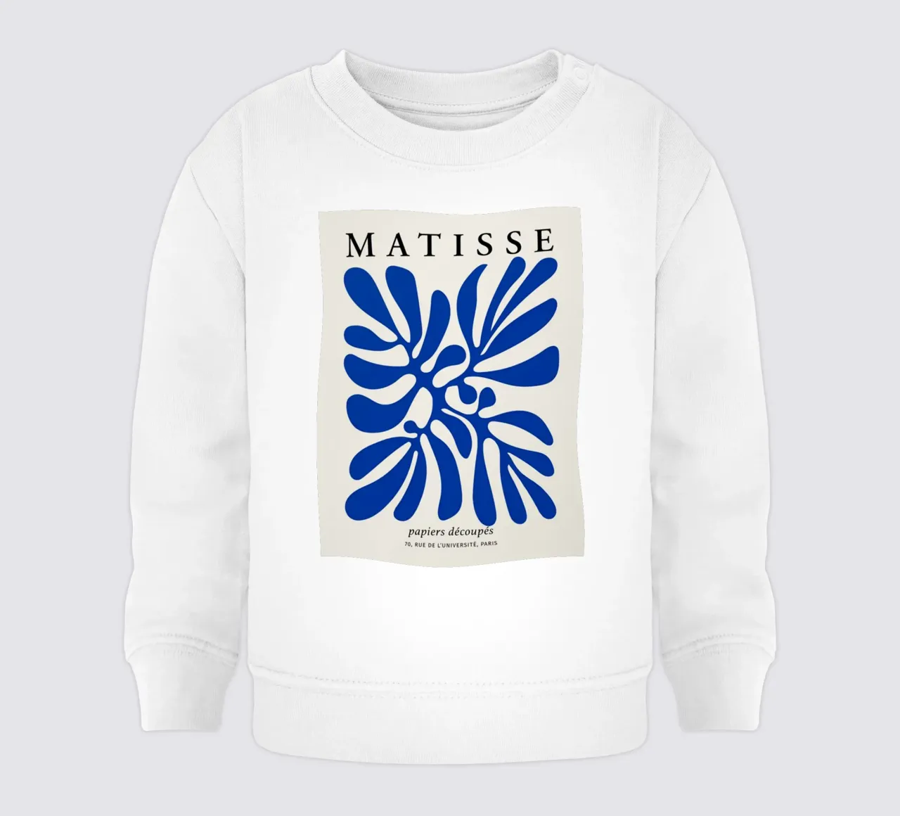 foglie di palma blu felpa neonato da sazkia art