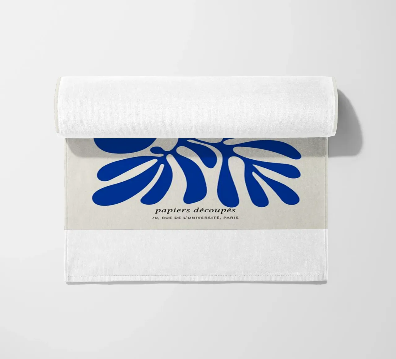 foglie di palma blu telo mare da sazkia art