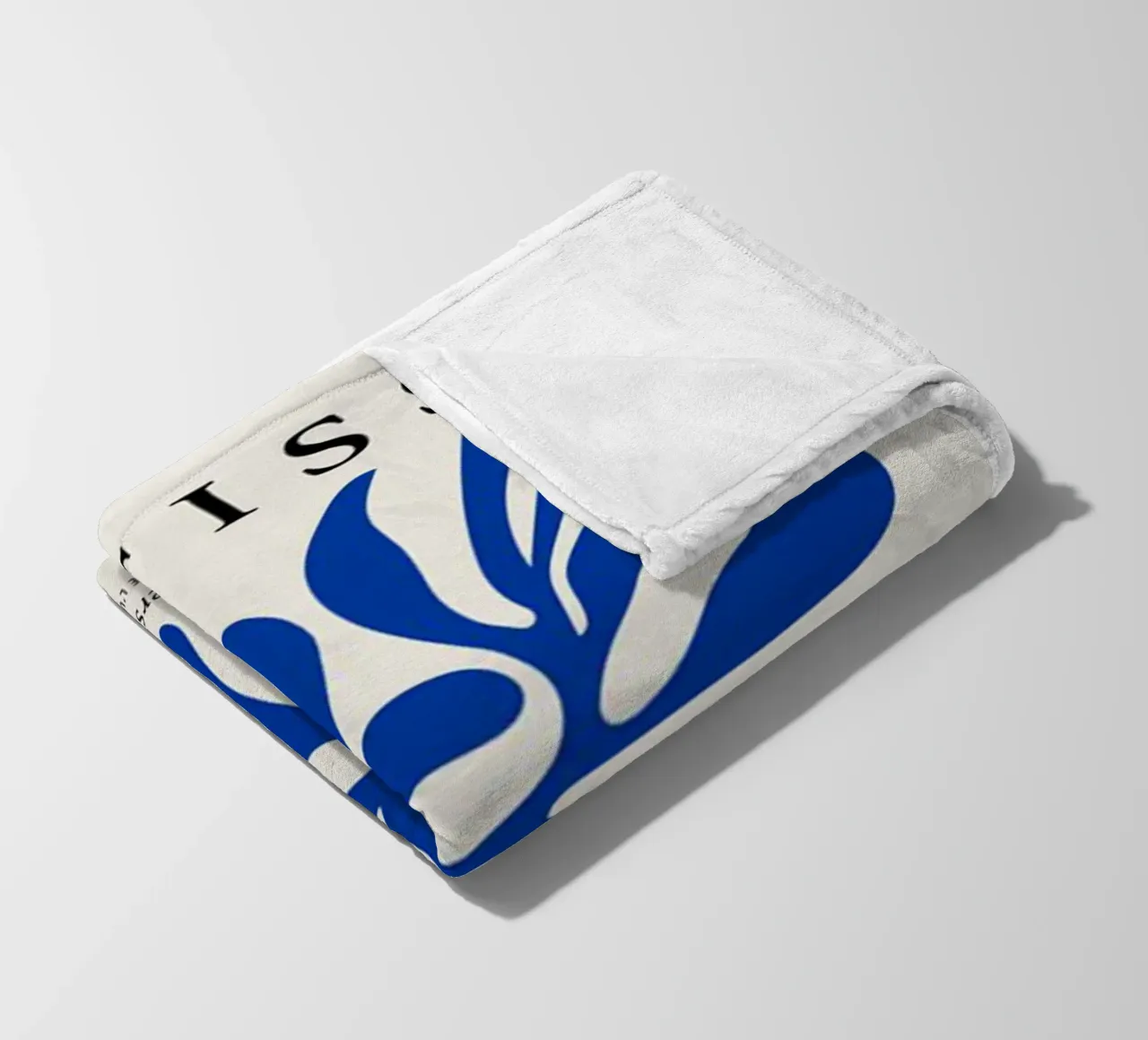 foglie di palma blu coperta in pile da sazkia art