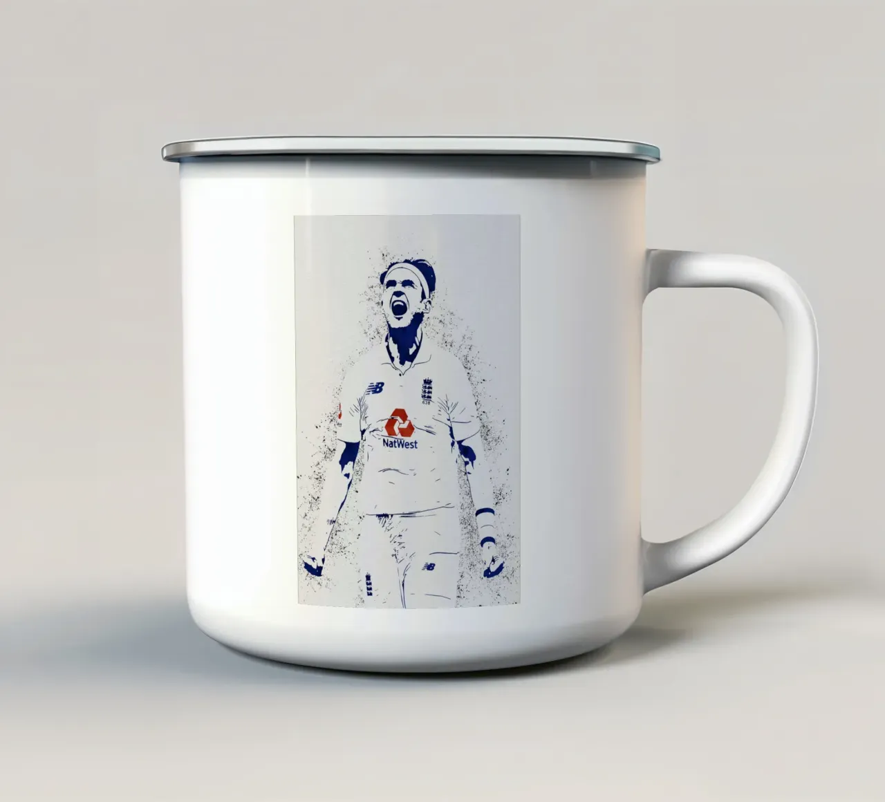 Stuart Broad tazza in smalto da tenten