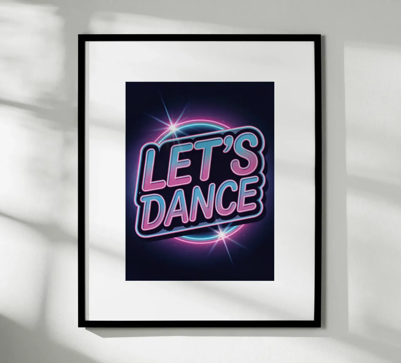 Let's dance poster with aluminum frame by RB-Quotes