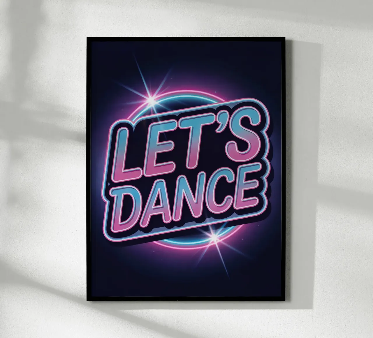 Let's dance poster with aluminum frame by RB-Quotes