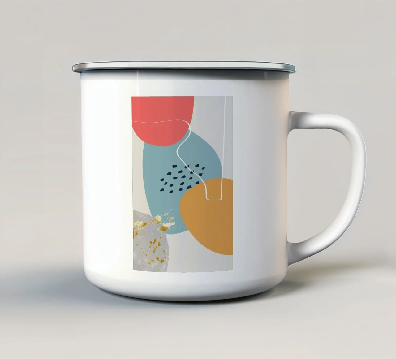 colorful abstract tazza in smalto da vintageshop