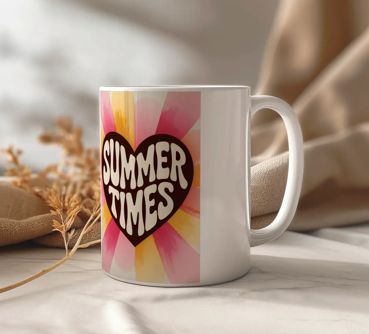 Summer mood ceramic mug by RB-Quotes