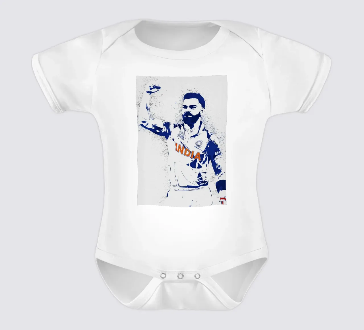 Virat Kohli short-sleeve baby romper by tenten