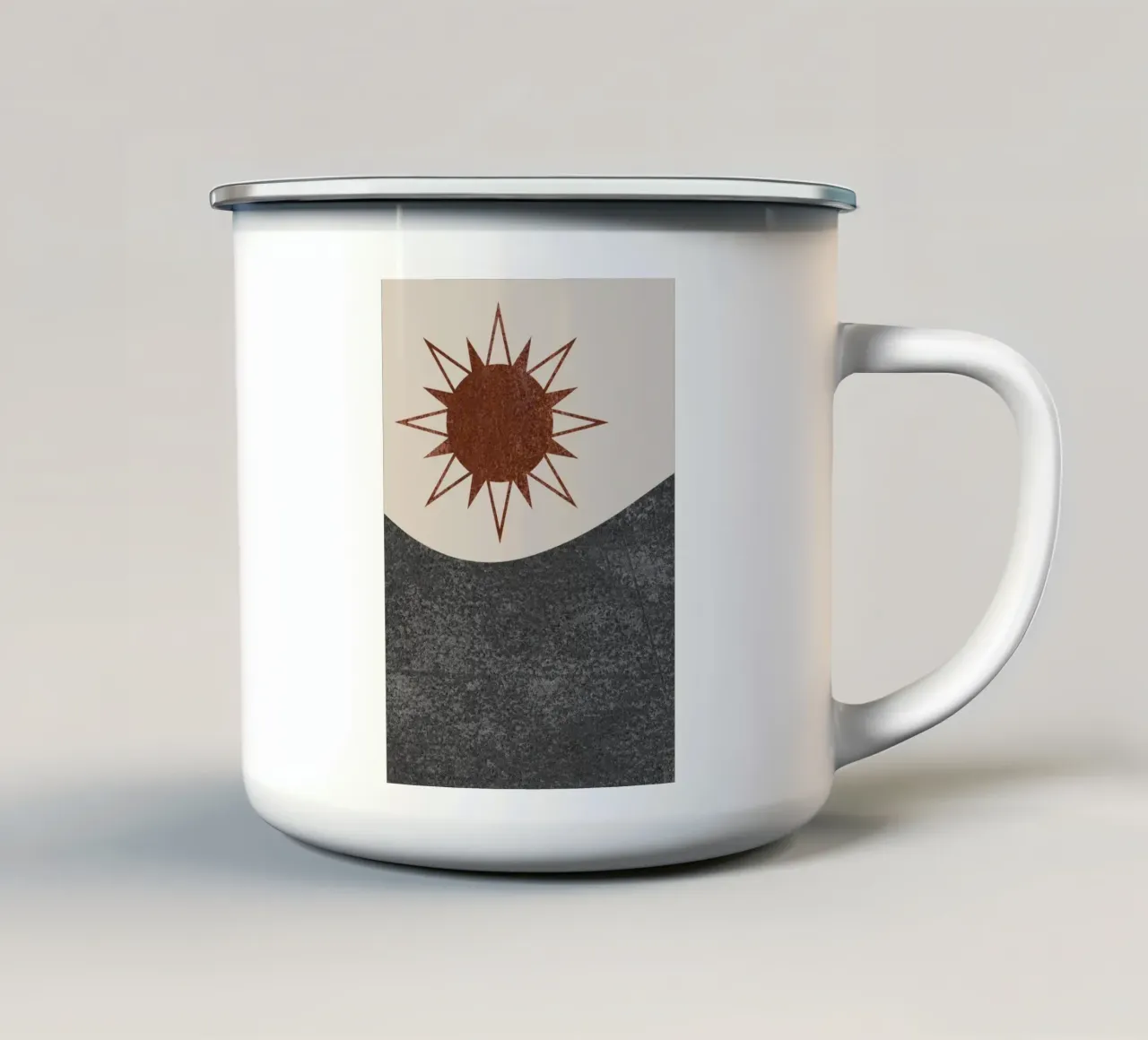 abstract lone star tazza in smalto da vintageshop