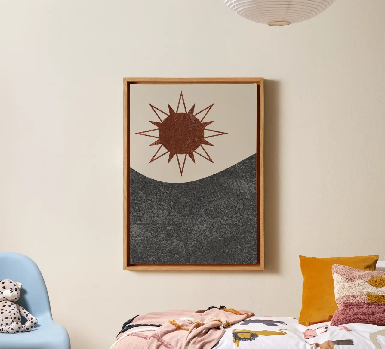 abstract lone star tela con Cornice a cassetta da vintageshop