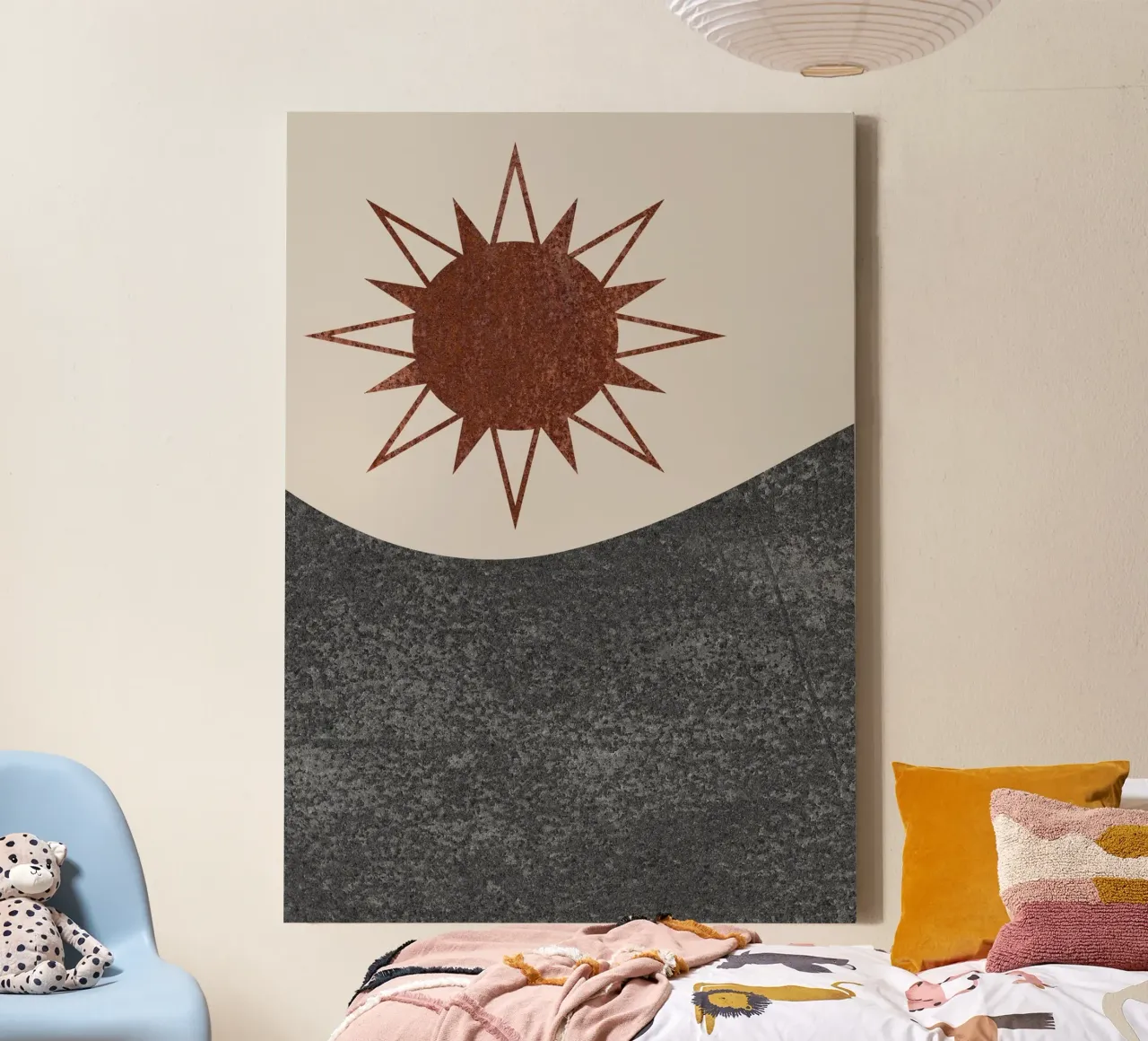 abstract lone star tela con Cornice a cassetta da vintageshop