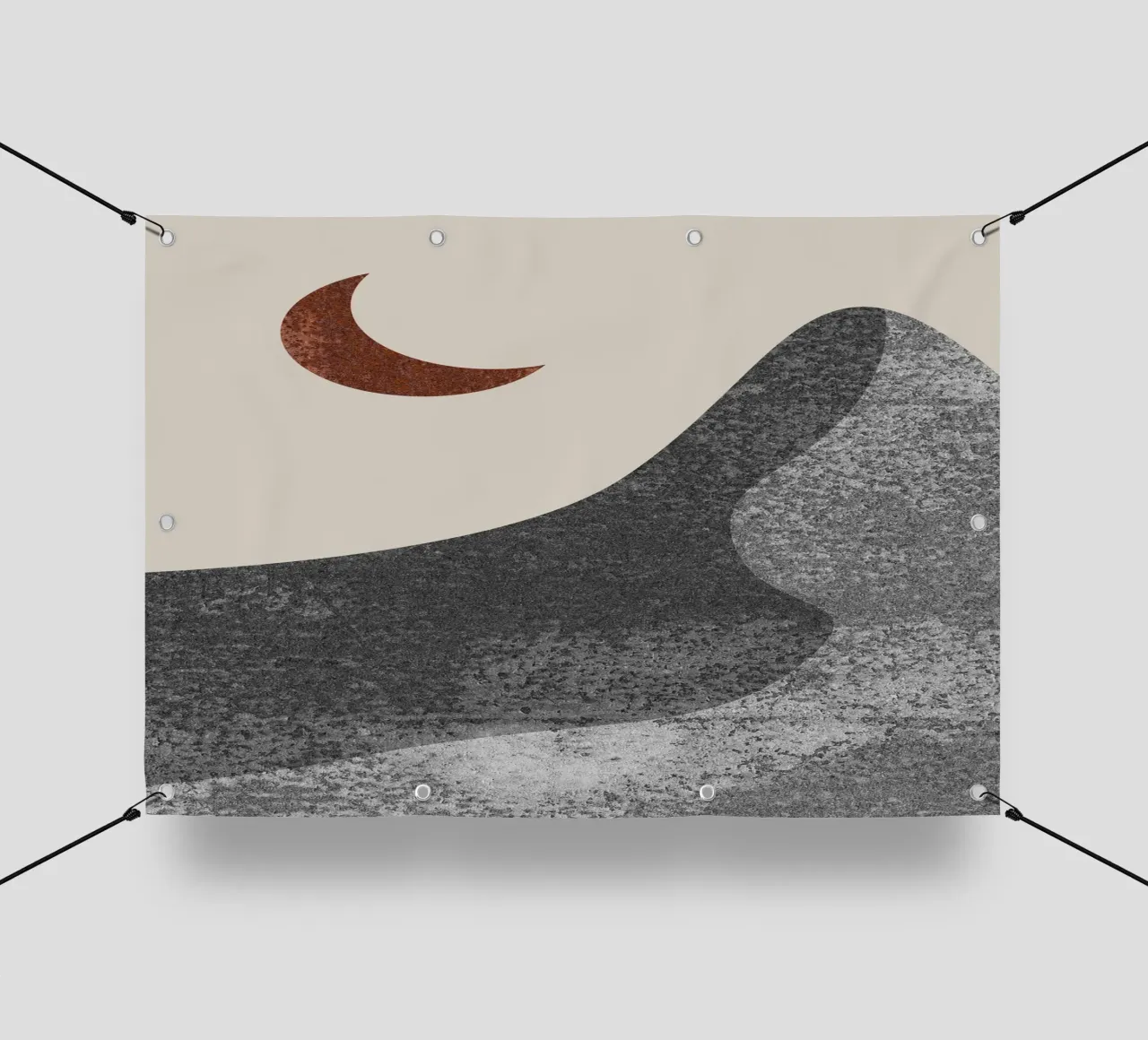 abstract lonely moon telo in pvc da vintageshop