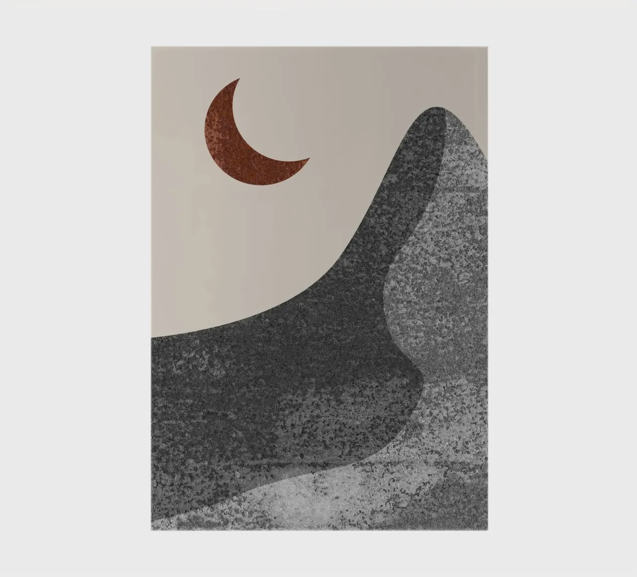 abstract lonely moon Notizbuch von vintageshop