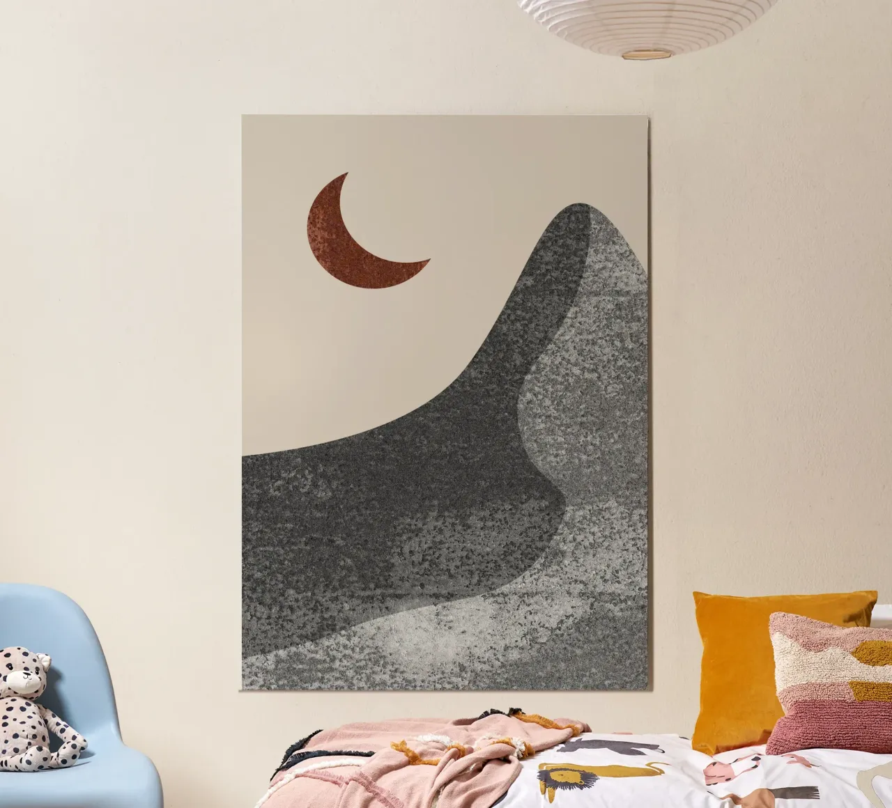 abstract lonely moon carta hahnemühle da vintageshop