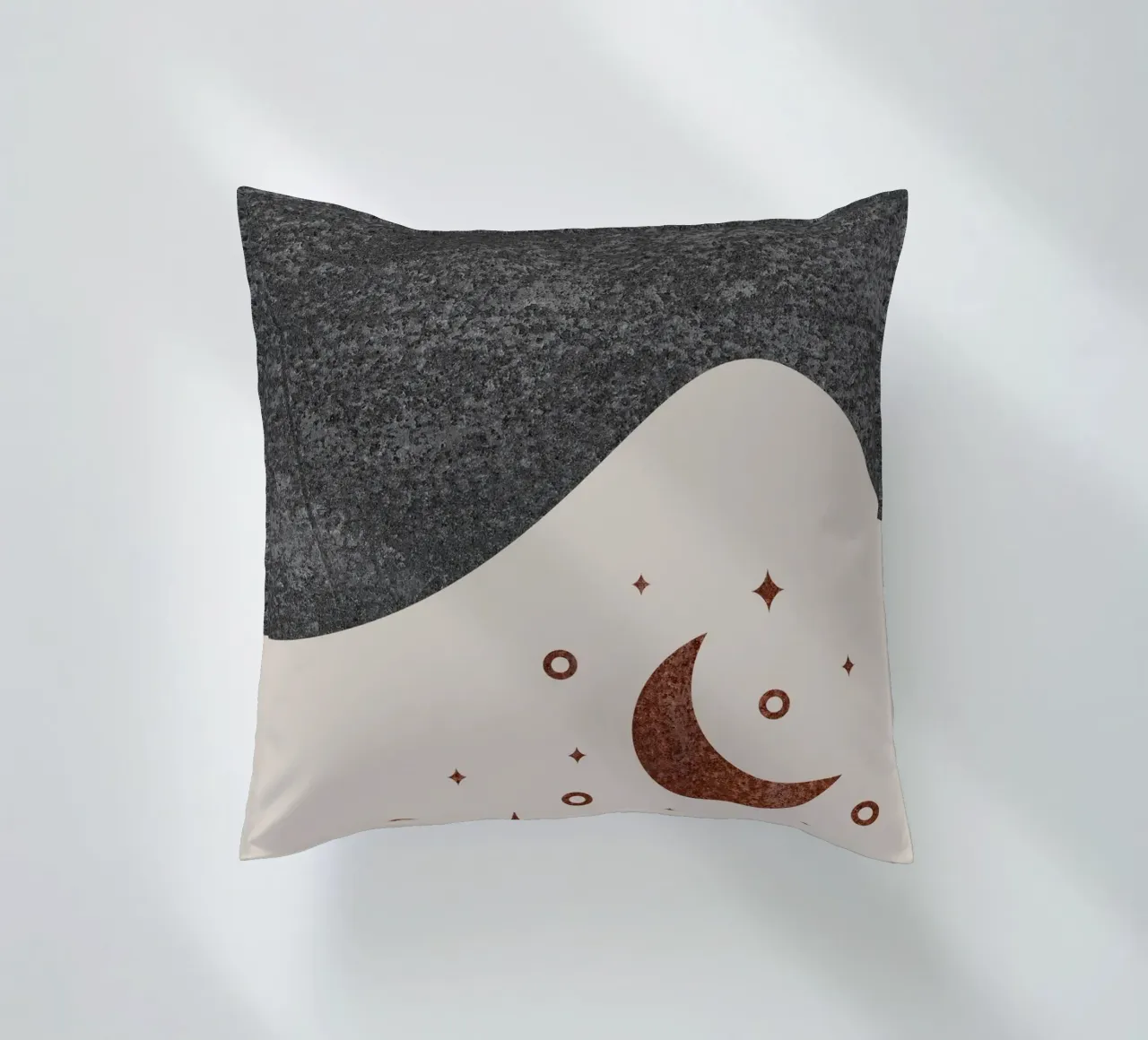 abstract moon and star cuscino da vintageshop