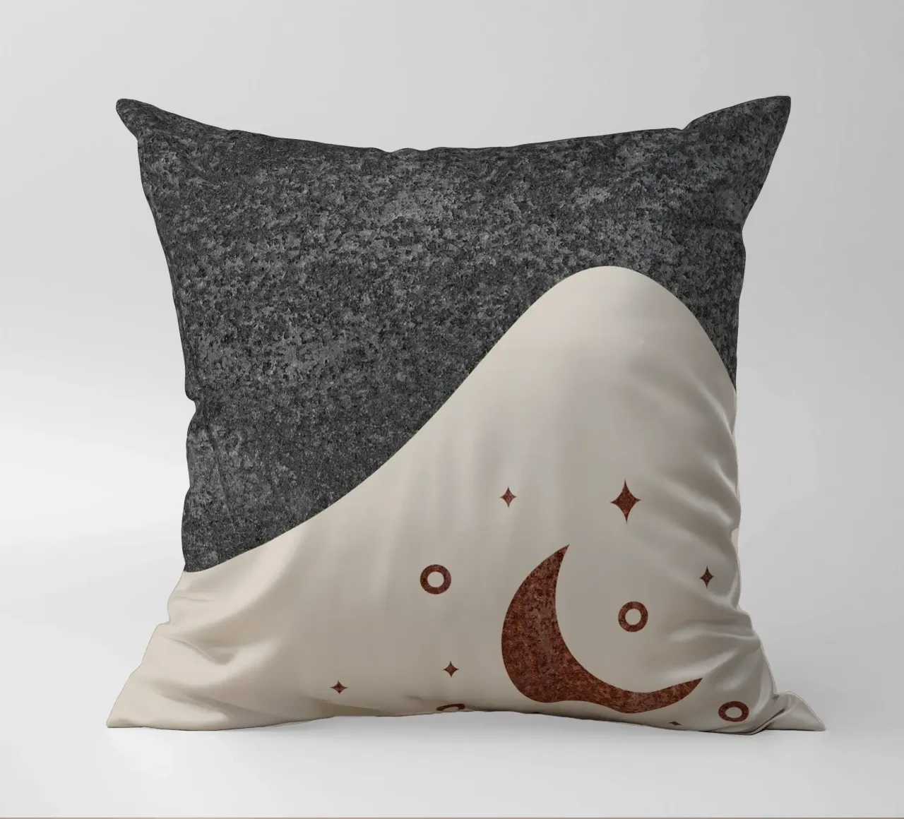 abstract moon and star cuscino da vintageshop
