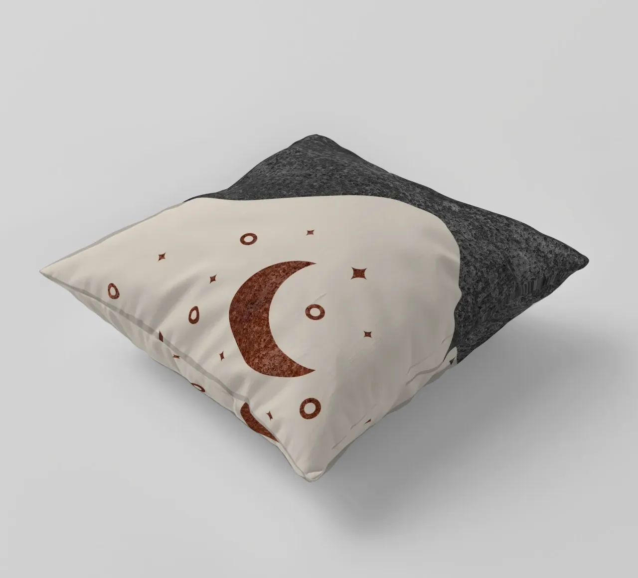 abstract moon and star cuscino da vintageshop