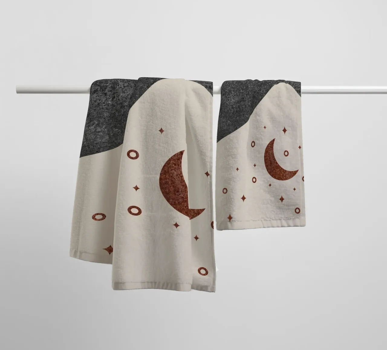 abstract moon and star asciugamano da bagno da vintageshop