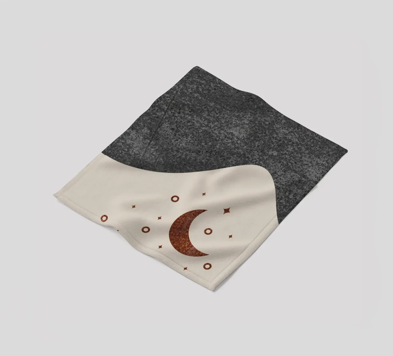 abstract moon and star coperta in pile da vintageshop