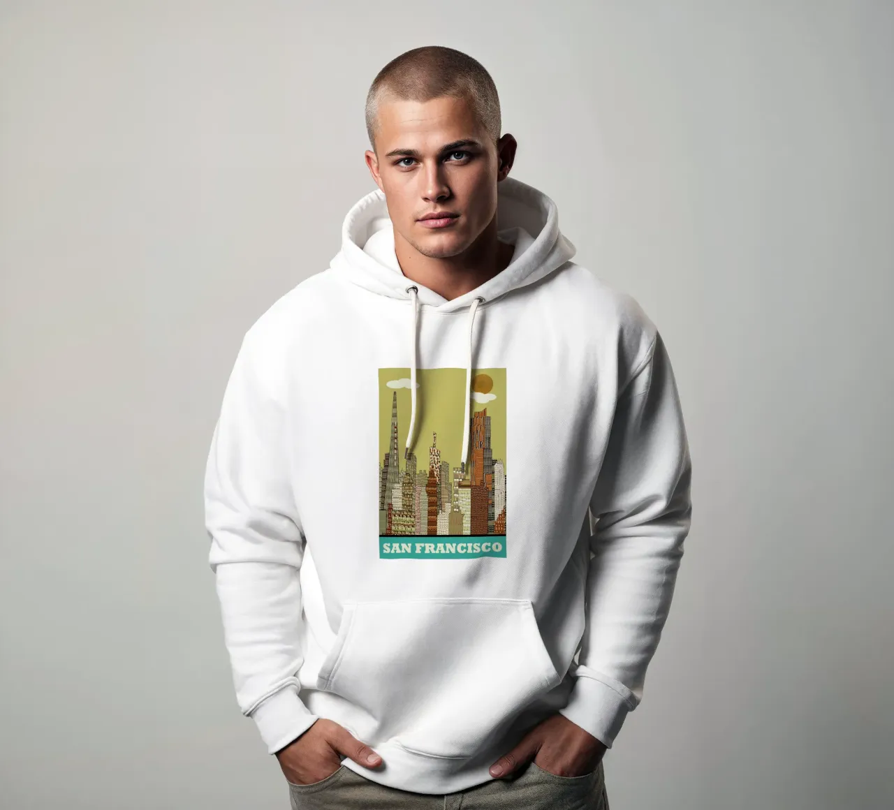san francisco felpa con cappuccio da Brian Buckley