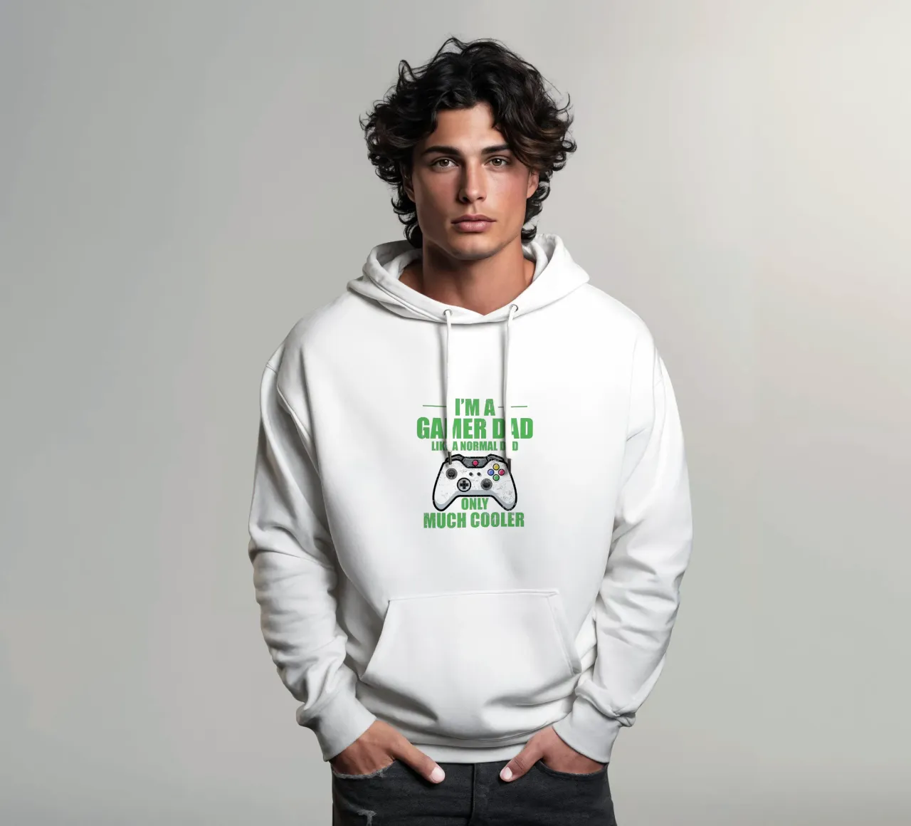 I'M A GAMER DAD LIKE A NORMAL DAD ONLY MUCH COOLER felpa con cappuccio da edsonramosart