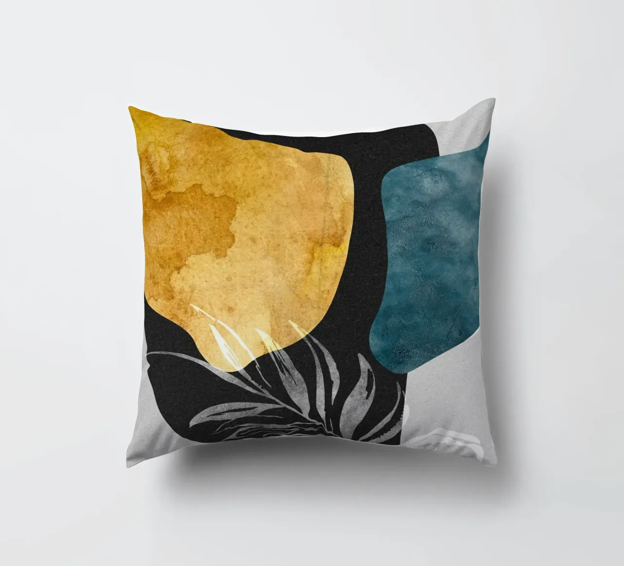 abstract white leaves cuscino da vintageshop