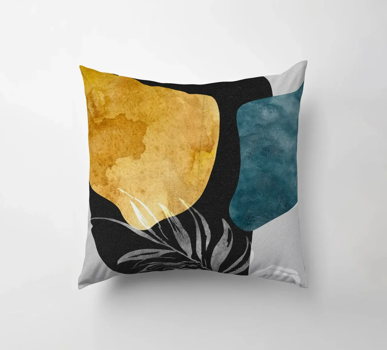 abstract white leaves cuscino da vintageshop
